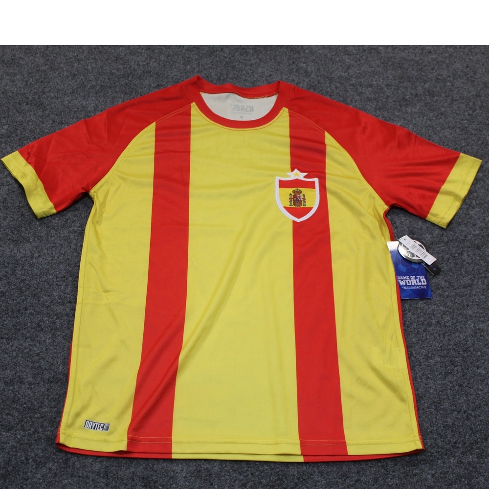 España Spain Soccer Jersey Game‎ of the World Excelcius Active Red Yellow NWT